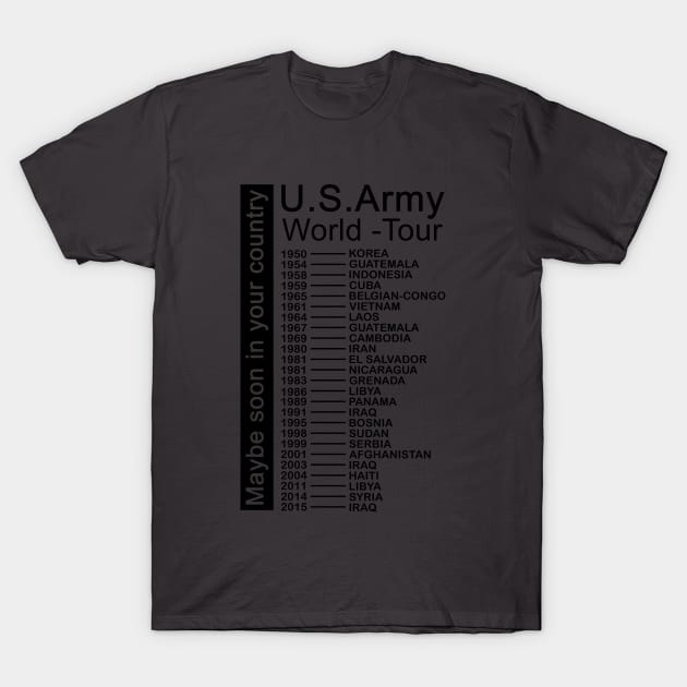 Us army world tour T-Shirt by sktees